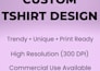 design trendy graphic tee and custom merch for your brand